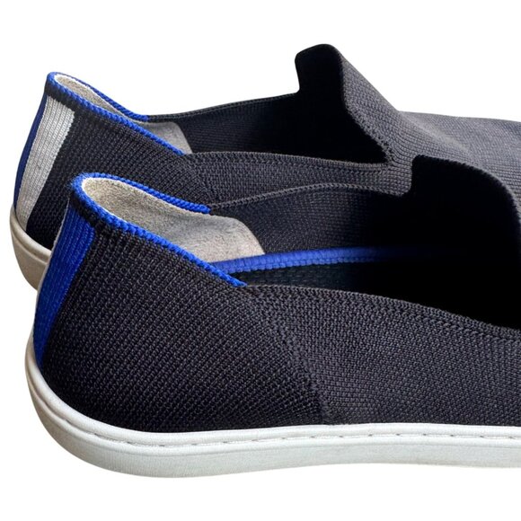 Rothys The Original Sneakers Womens Sz 8.5 Navy Blue Knit Slip On Shoes Loafers - Picture 3 of 9